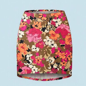 Talbots Petites Skirt Womens Size 12P Floral Pencil Knee Length Lined